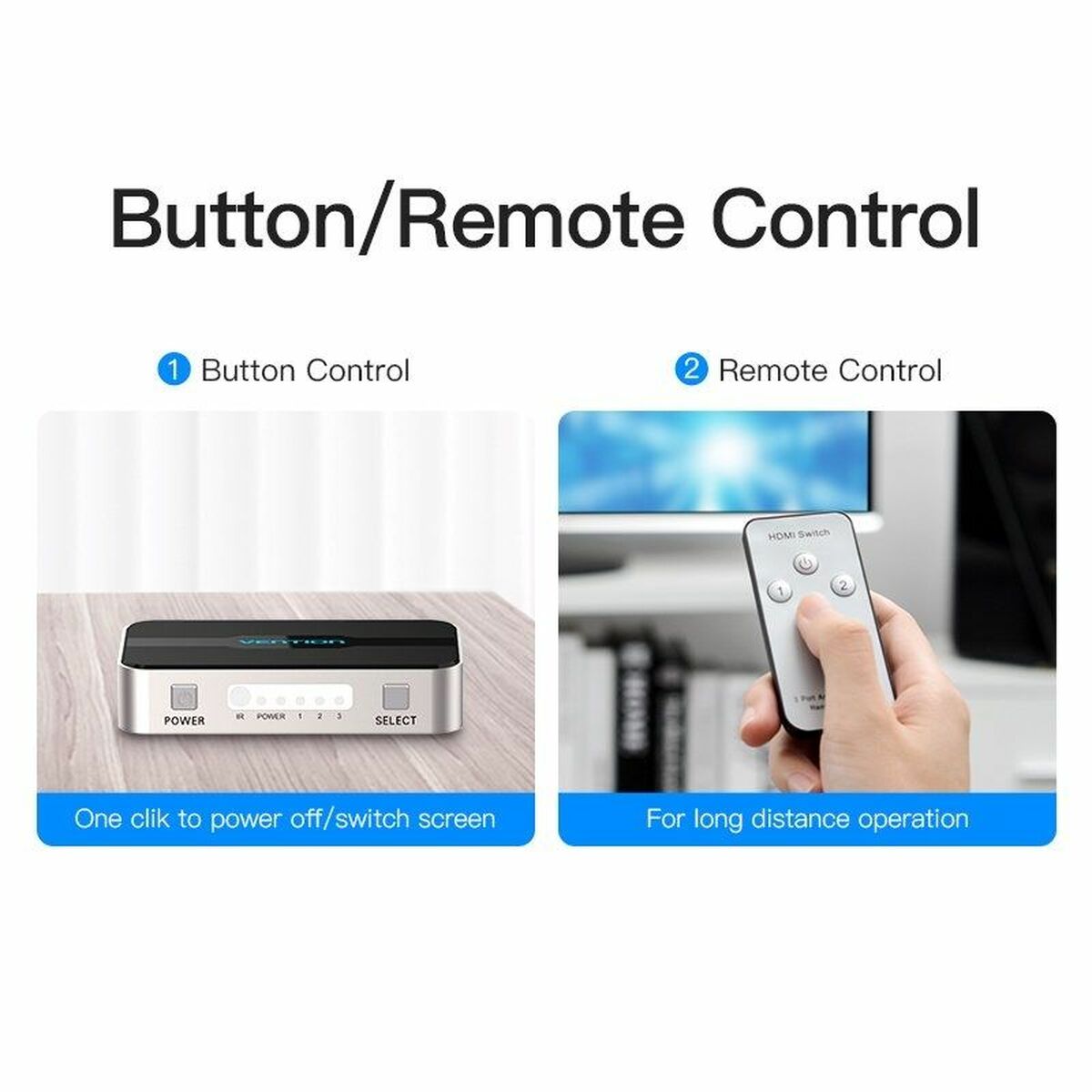 Switch HDMI Vention AFFH0 Cinzento